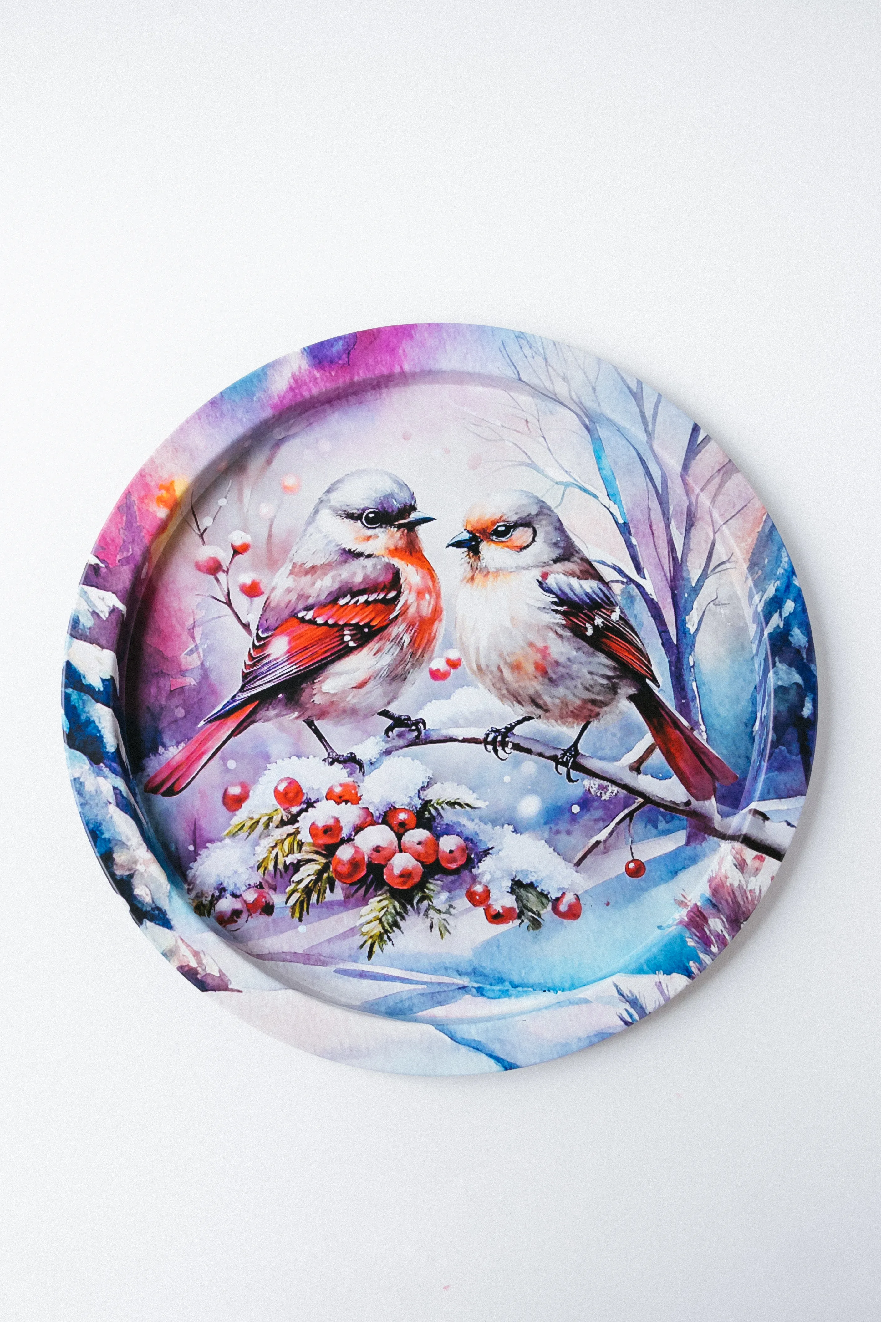 Поднос Птички на ветке 28,2х1,6см, металл арт.PD124 по цене 