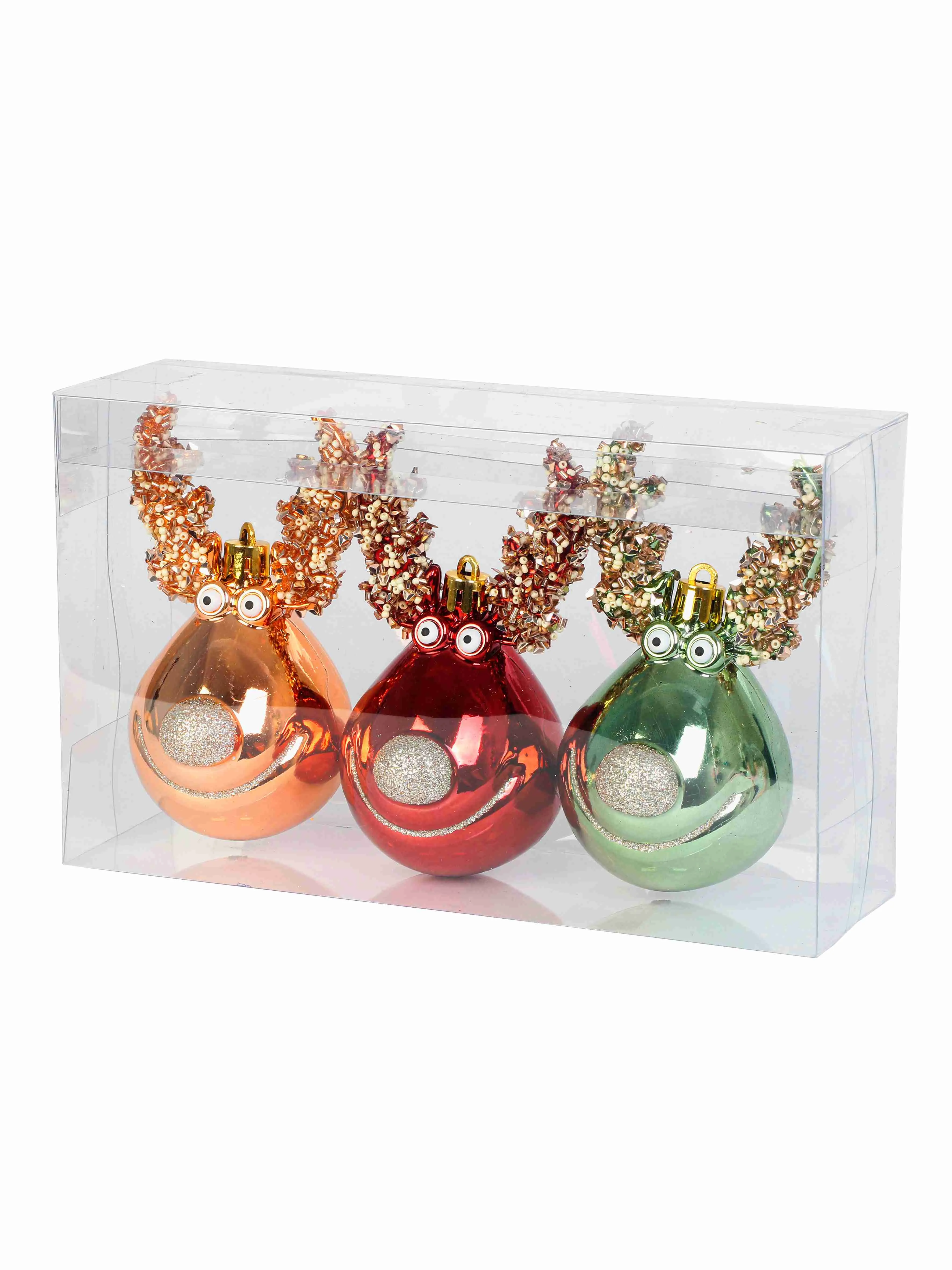 Украшение новогоднее подвесное, набор из 3шт 6х12х6см арт.93299 по цене 