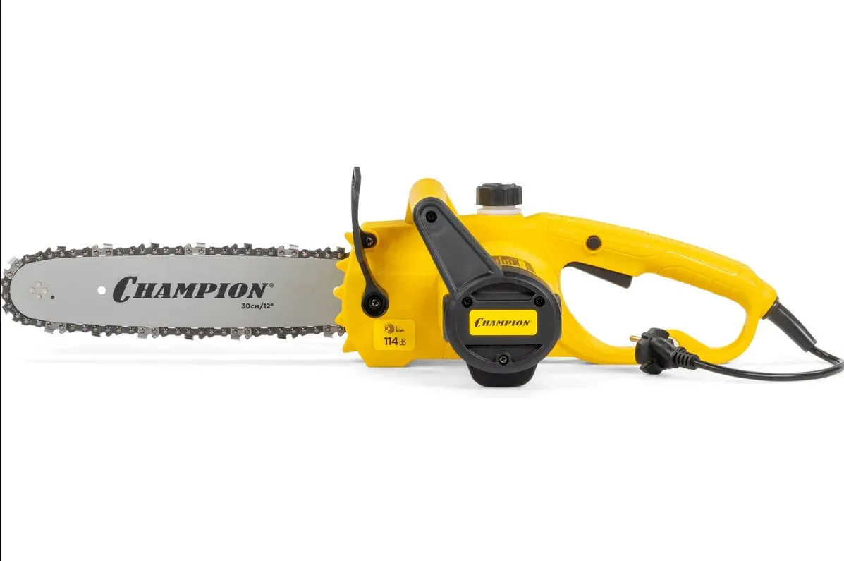 Пила цепная электрическая CHAMPION 112-12" 3/8-1,3-44 (1,2кВт 3кг) по цене 