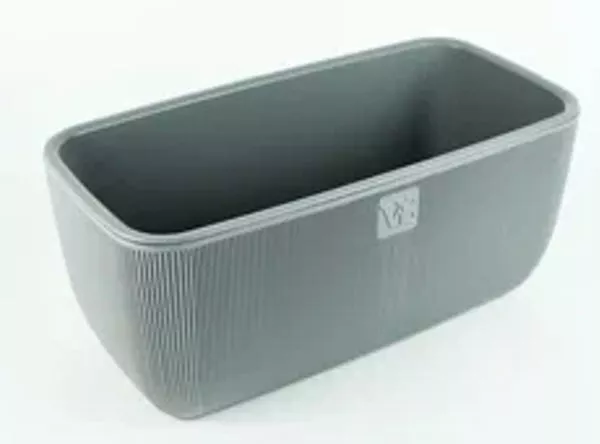 Ящик балконный с дренажной системой Фабио ВипСет 9,5л серый арт.АМBF-9,5-03 по цене 